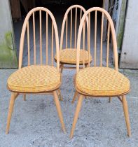 Three mid 20thC Ercol ‘Quaker’ dining chairs.
