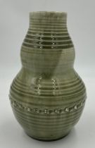An early 20thC green Moorcroft gourd vase, 20cm h.