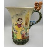 A Wadeheath musical jug, Snow White and the seven dwarfs. 22cm h.