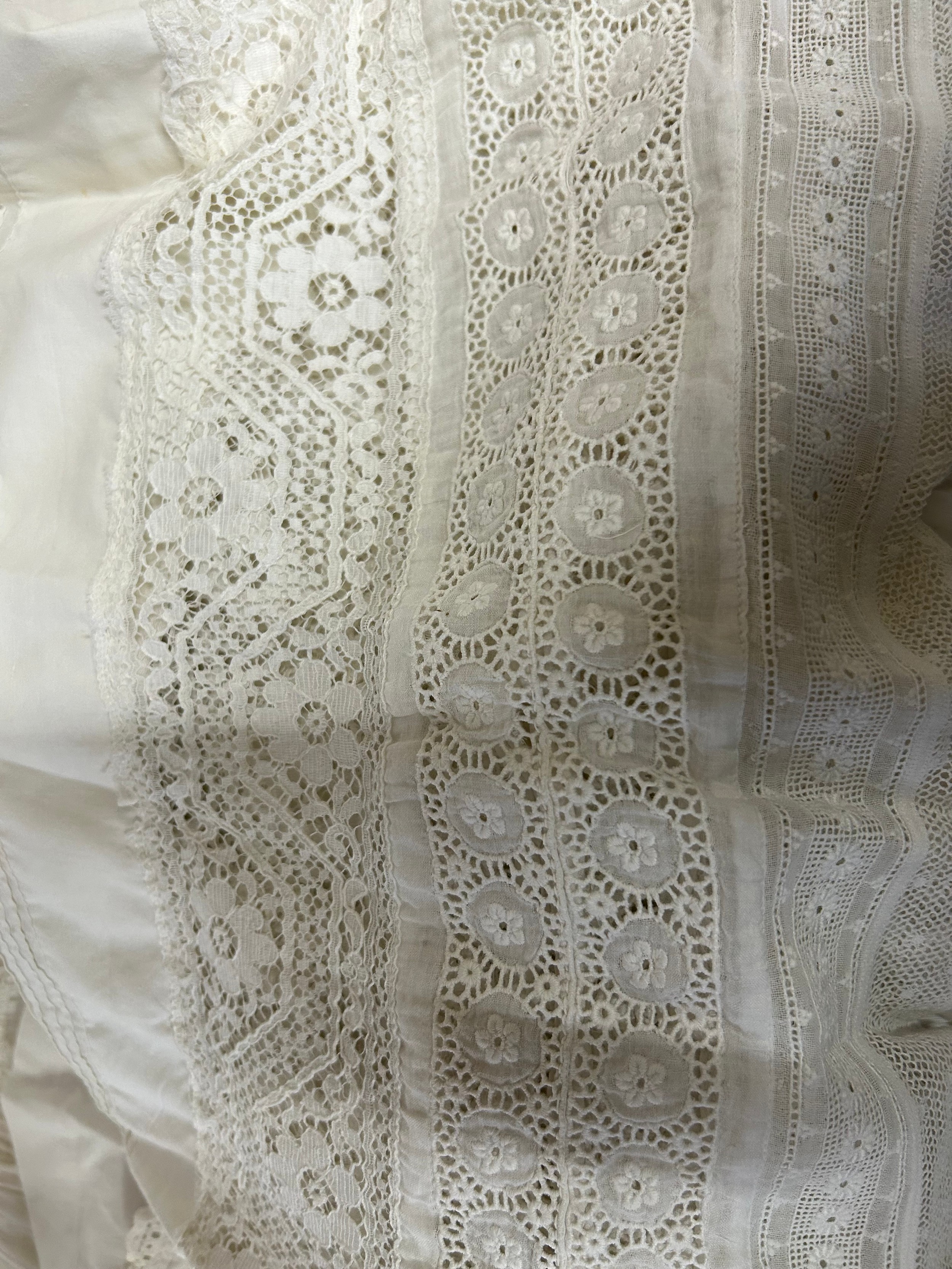 A collection Victorian Nightgowns (4), Petticoats (3) along with 6 Christening Gowns all in cotton/ - Image 7 of 12