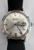 A gentleman's automatic vintage Bulova wristwatch with date aperture, 23 jewels. Not currently