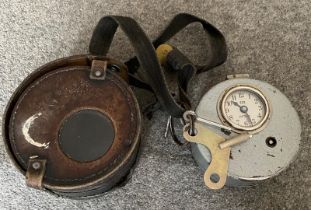 An old Prison Service Night Patrol Officers 'Pegging Clock' French made by ECS Detect, with