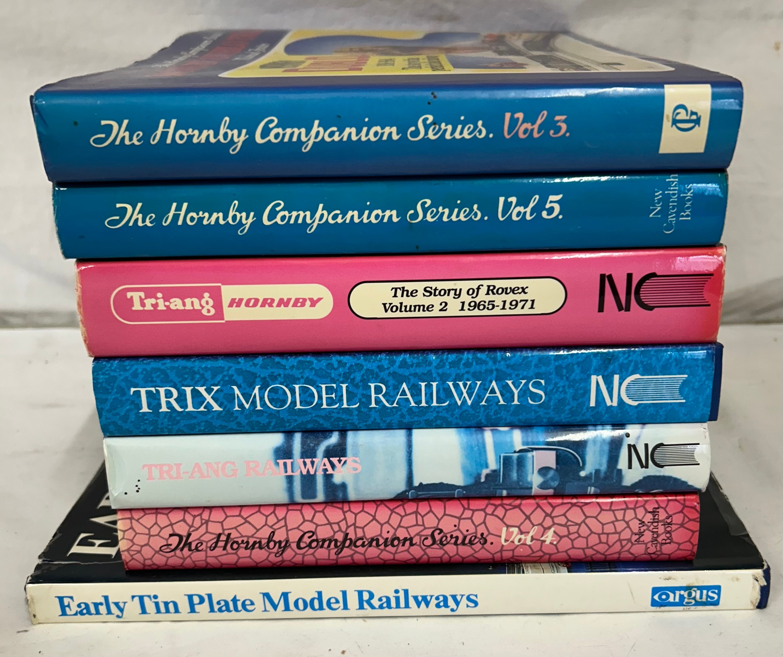 Hardback reference books to include The History of Trix HO/OO Model Railways in Britain, Tony