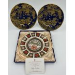 Royal Crown Derby 1992 Imari pattern Christmas plate, 21cm d Aves Gold , boxed with certificate