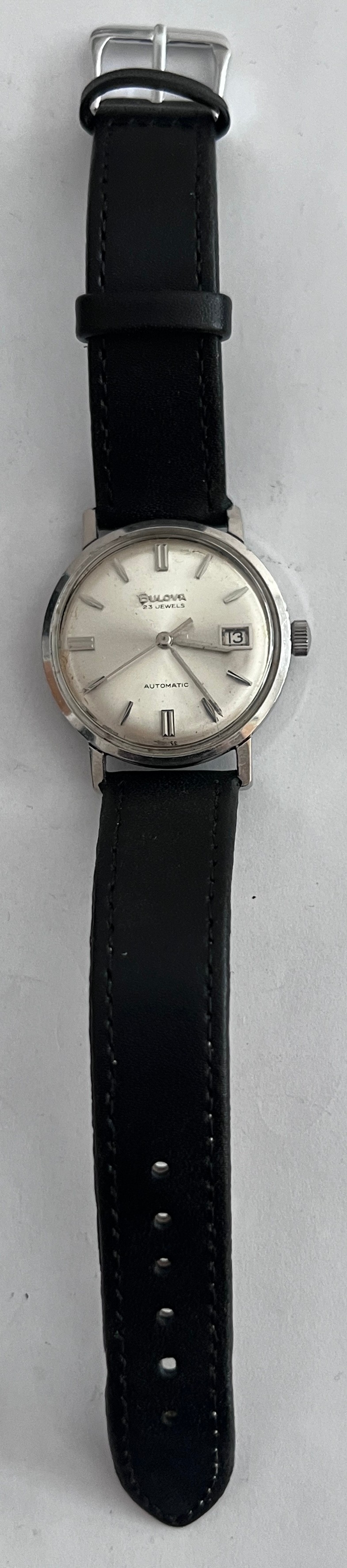 A gentleman's automatic vintage Bulova wristwatch with date aperture, 23 jewels. Not currently - Bild 2 aus 5