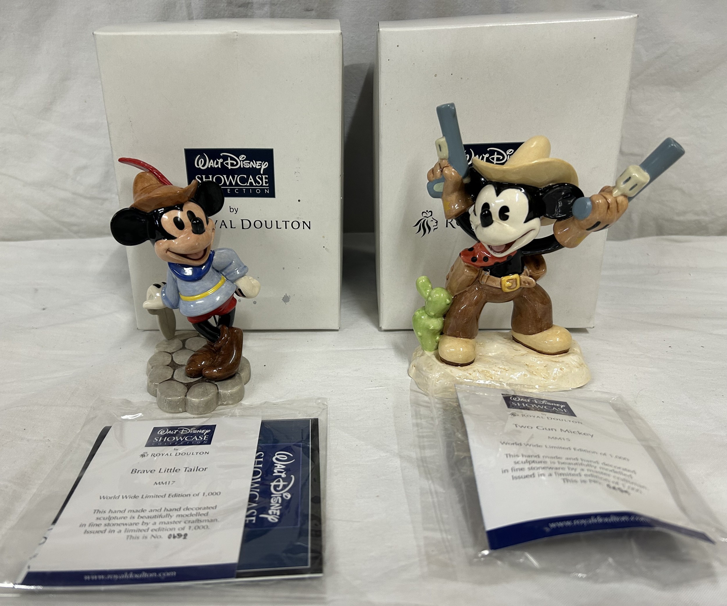 Royal Doulton Showcase Mickey limited edition, boxed, to include - Brave Little Tailor MM17, 0652/