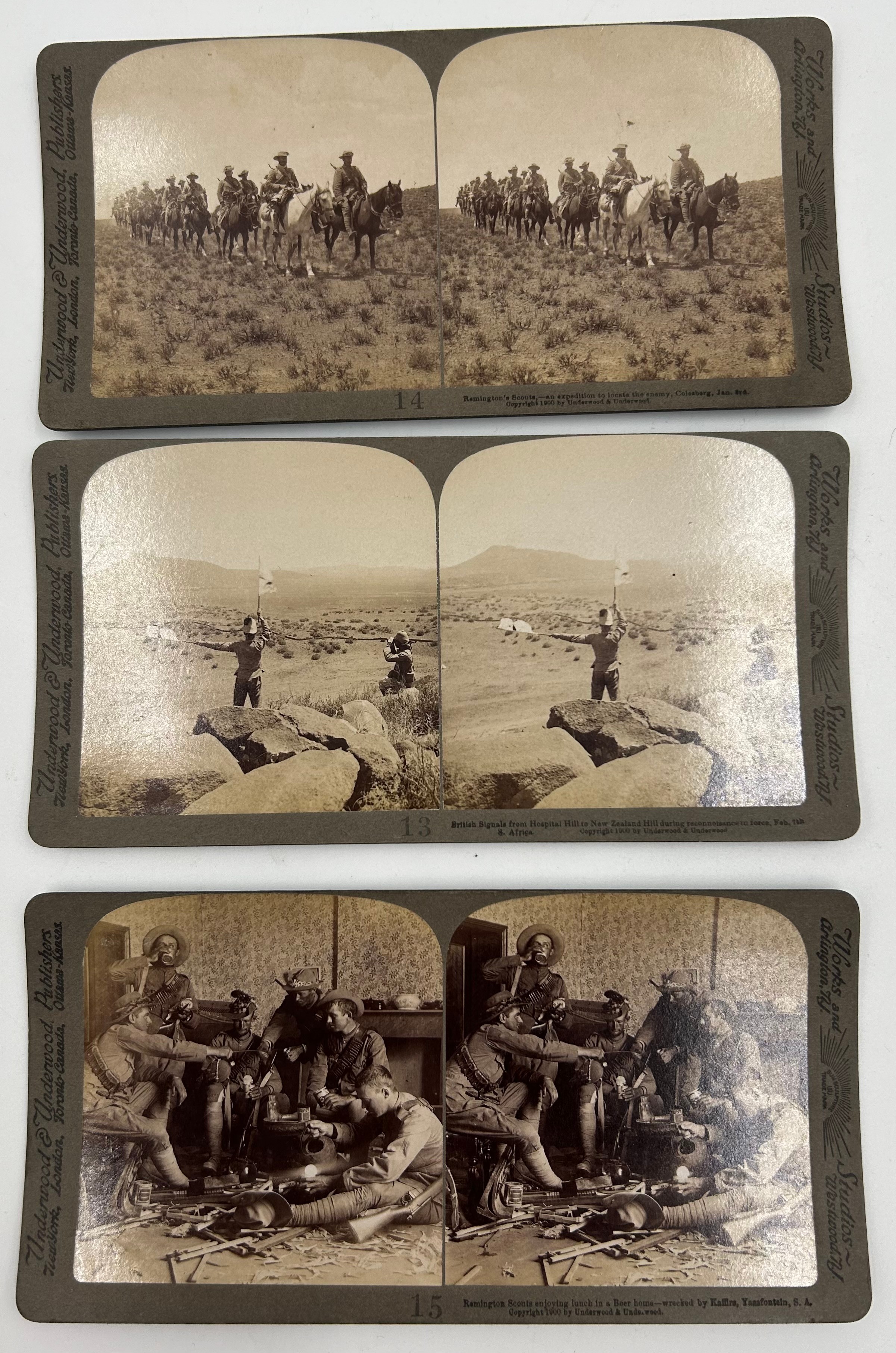 Boer War Interest. 'The South African War through the Stereoscope' Volume 1 in original fitted box - Image 12 of 13