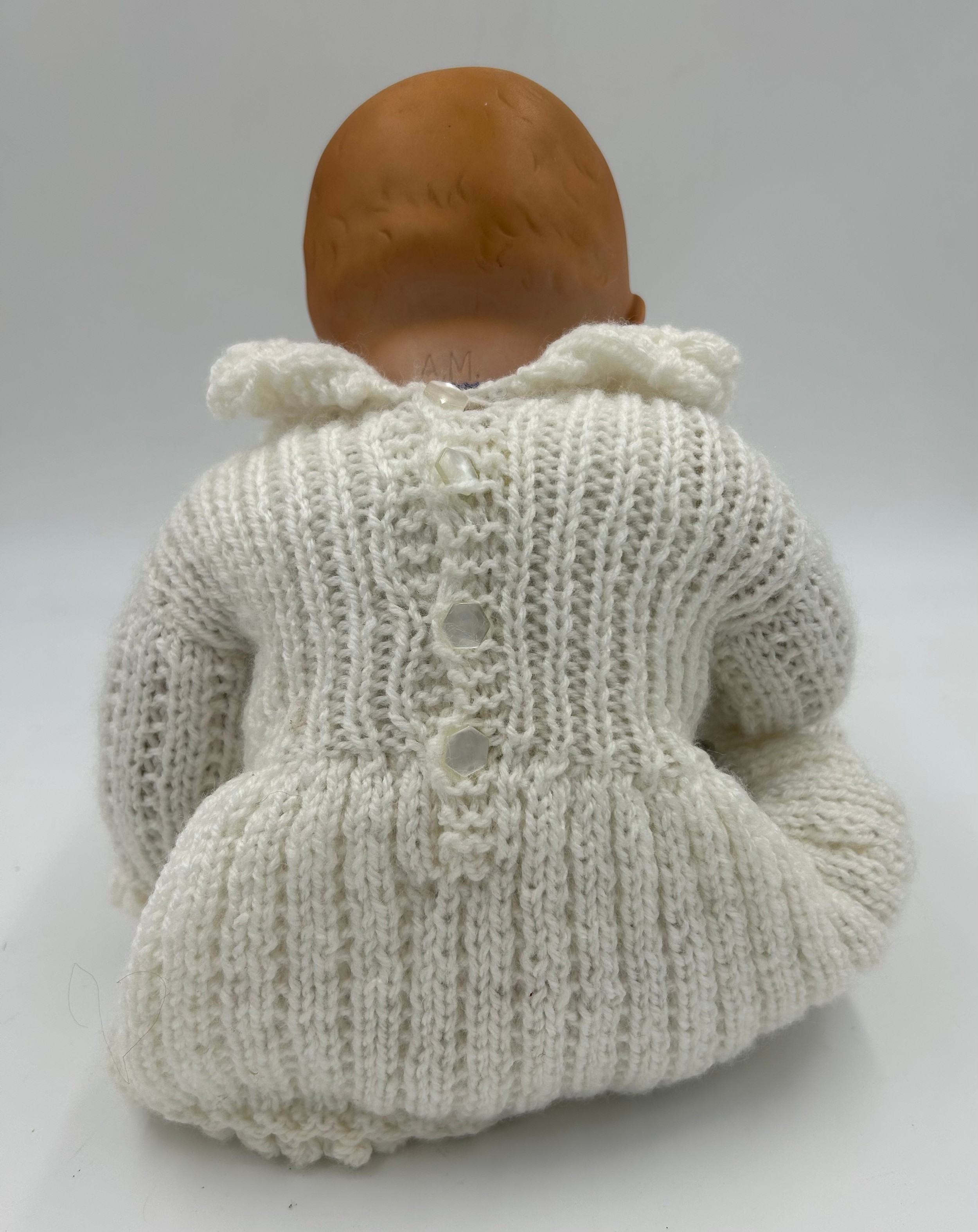 A German Armand Marseille Bisque headed Baby Doll (353/4) with knitted outer clothing and original - Bild 2 aus 8