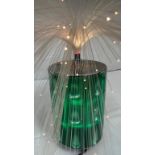 A Cima International original vintage 20thC West German fibre optic lamp with a cylindrical green