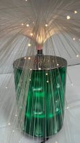 A Cima International original vintage 20thC West German fibre optic lamp with a cylindrical green