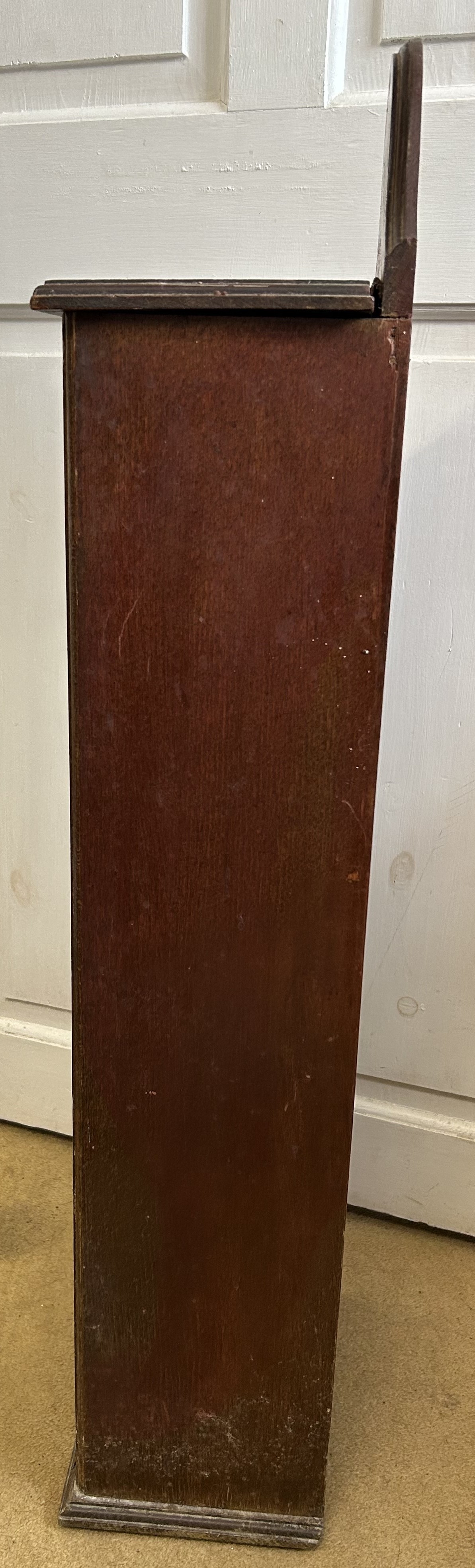 A vintage wood baguette holder with copper design panels to the front. 91.5cm h x 26cm w x 17cm d. - Image 2 of 4