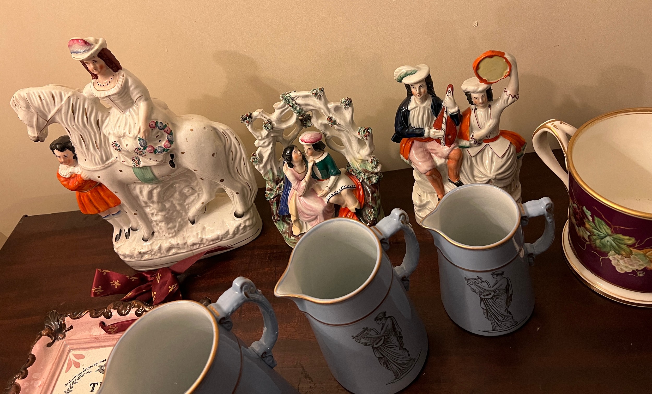 A quantity of 19thC ceramics to include three graduated jugs Thomas Till & Son, 3 x Staffordshire - Bild 3 aus 9