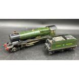 A Finescale O Gauge GWR King John 6026 Class 4-6-0 Locomotive and Tender in 'Great Western' green