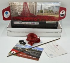 A Paul Cummins ceramic poppy, made for the Art installation 'Blood Swept Lands and Seas of Red' held