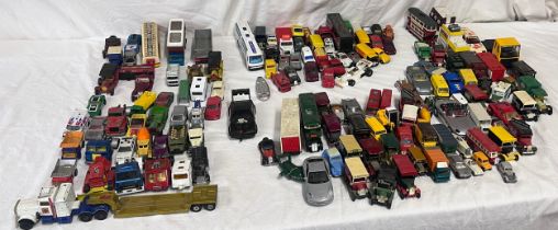 A large collection of diecast toys to include Matchbox, Corgi, Lledo, ERTL, Hot Wheels etc.