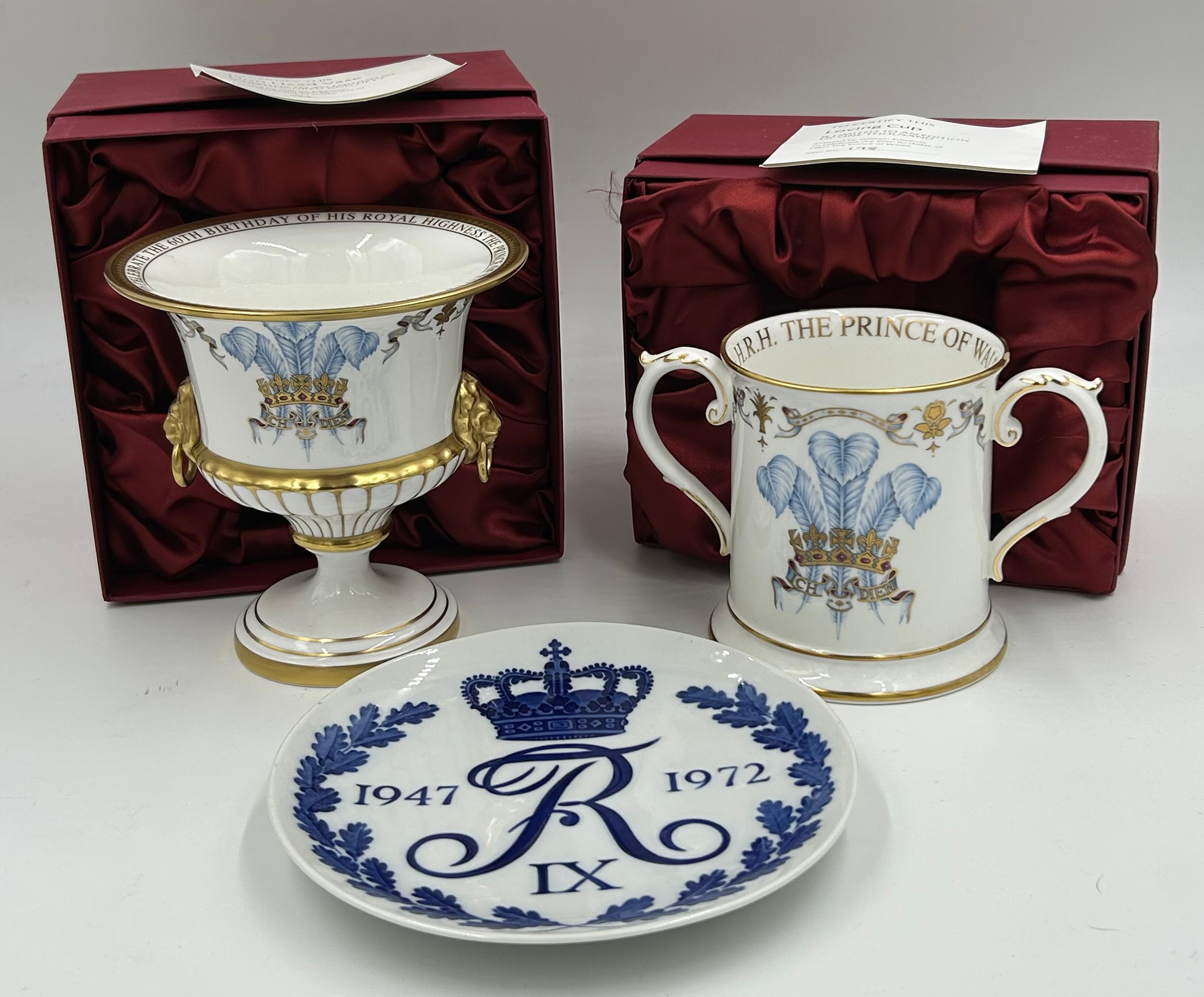 Two items of Commemorative Highgrove for the 60th birthday of the Charles Prince of Wales both
