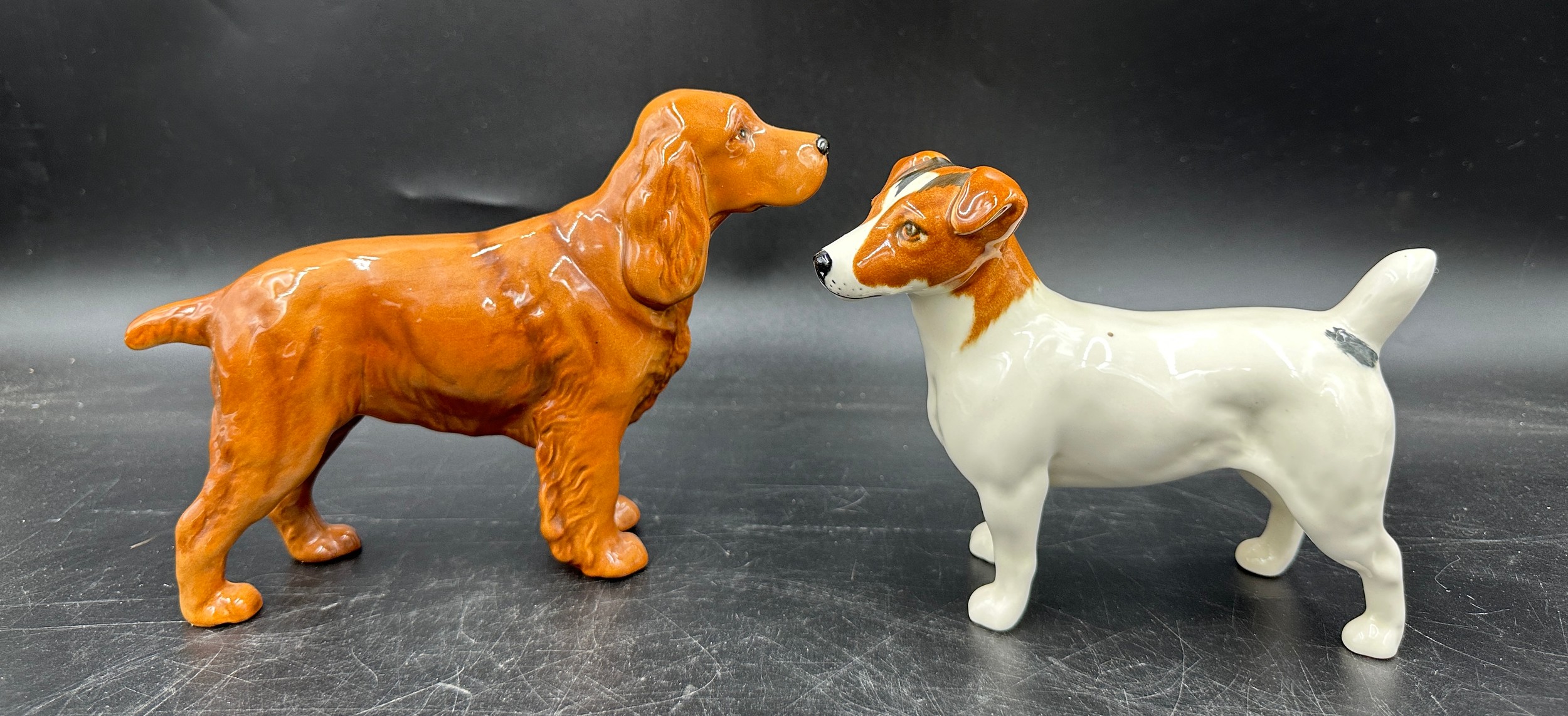 A German Hutschenreuther porcelain figure group modelled as a pair of foxes, 17cm h x approx. 18cm w - Bild 4 aus 5