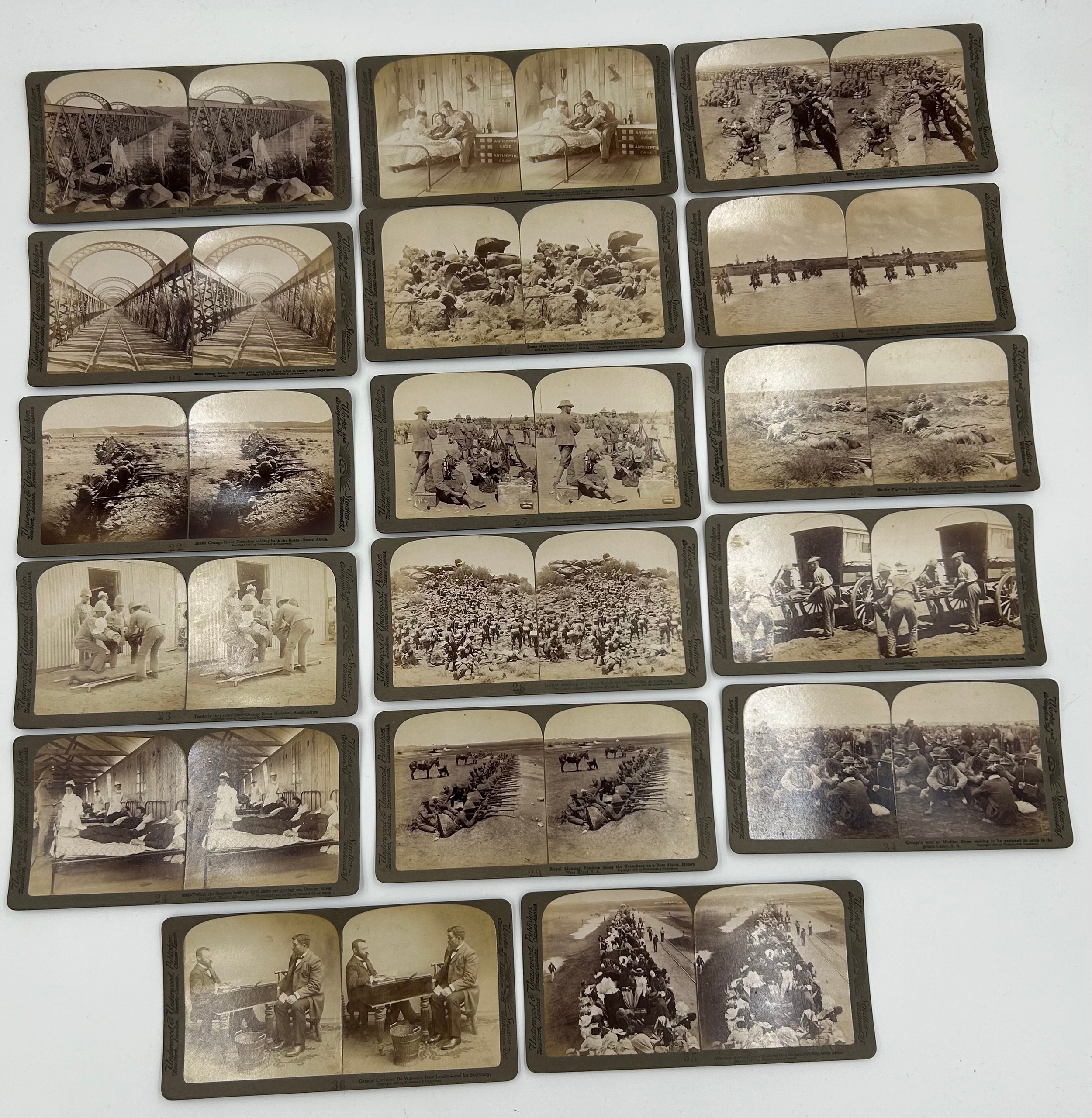 Boer War Interest. 'The South African War through the Stereoscope' Volume 1 in original fitted box - Image 6 of 13