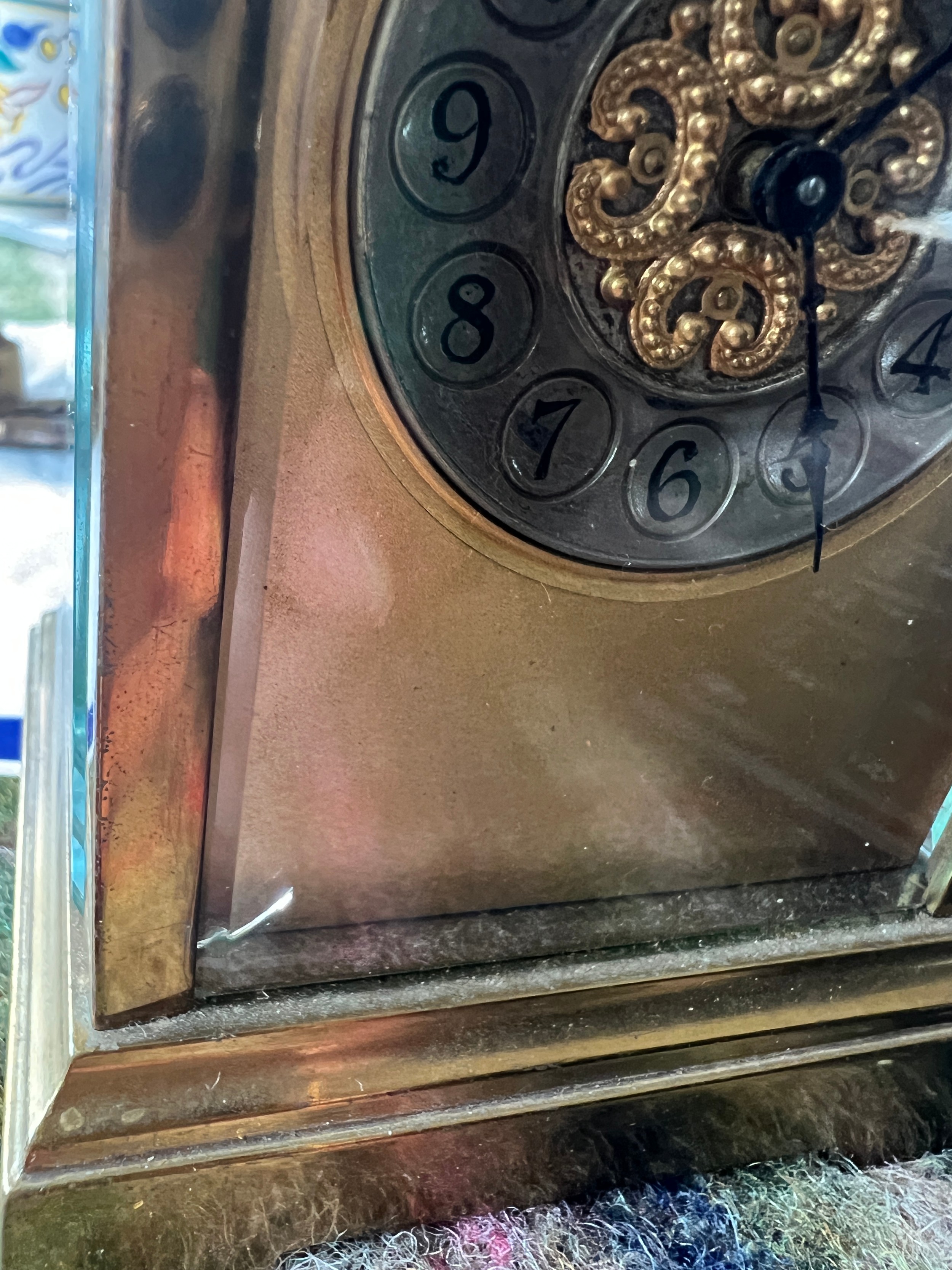 Two brass cased carriage clocks. One stamped R & C0 Made in France,not working, the other with white - Image 5 of 5