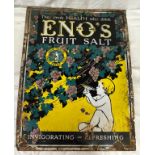 An original 'They Drink Health Who Drink Eno's Fruit Salt' enamel advertising sign. Measuring 71 x