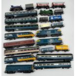 Various Hornby carriages and locomotives.