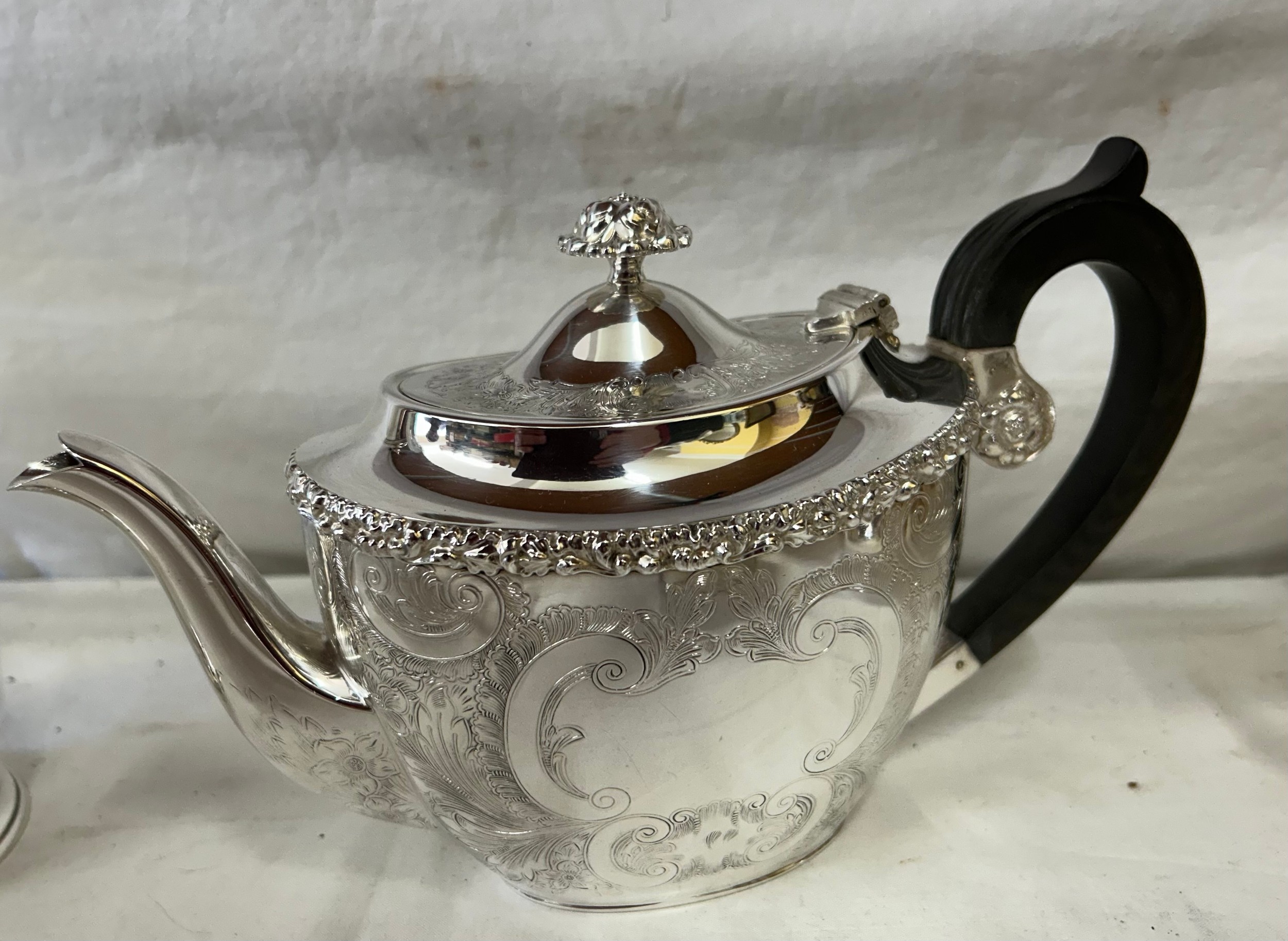A quantity of good quality silver plated items to include a matching teapot, sugar and milk, - Image 4 of 6