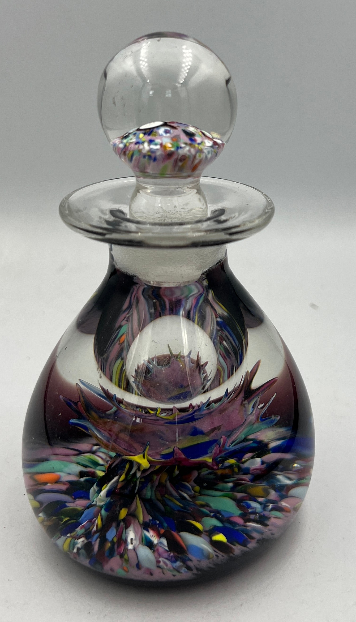 Caithness thistle perfume bottle, 14cm h. - Bild 2 aus 4