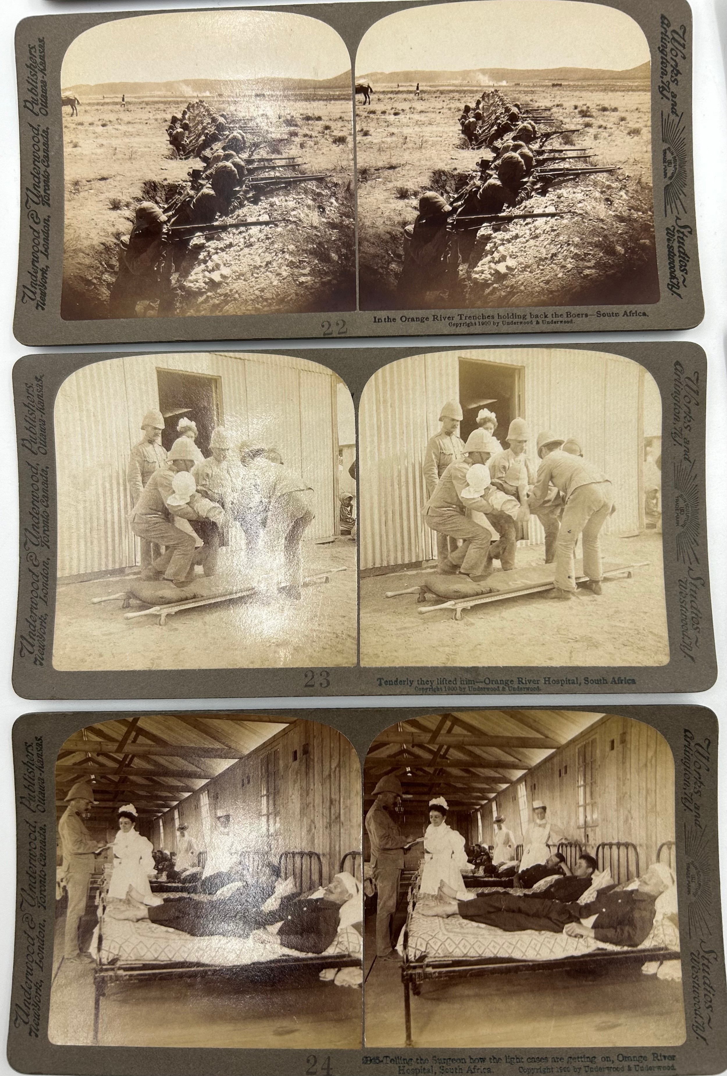 Boer War Interest. 'The South African War through the Stereoscope' Volume 1 in original fitted box - Image 8 of 13
