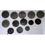 Various coins to include 6 x Crowns, Cartwheel Penny, 1799 Pennies etc.