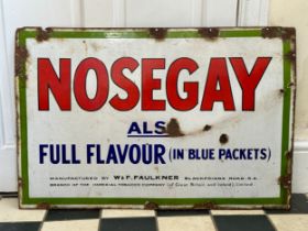 An original enamel 'Nosegay' Full Flavour Sign measuring 51 x 76cm.