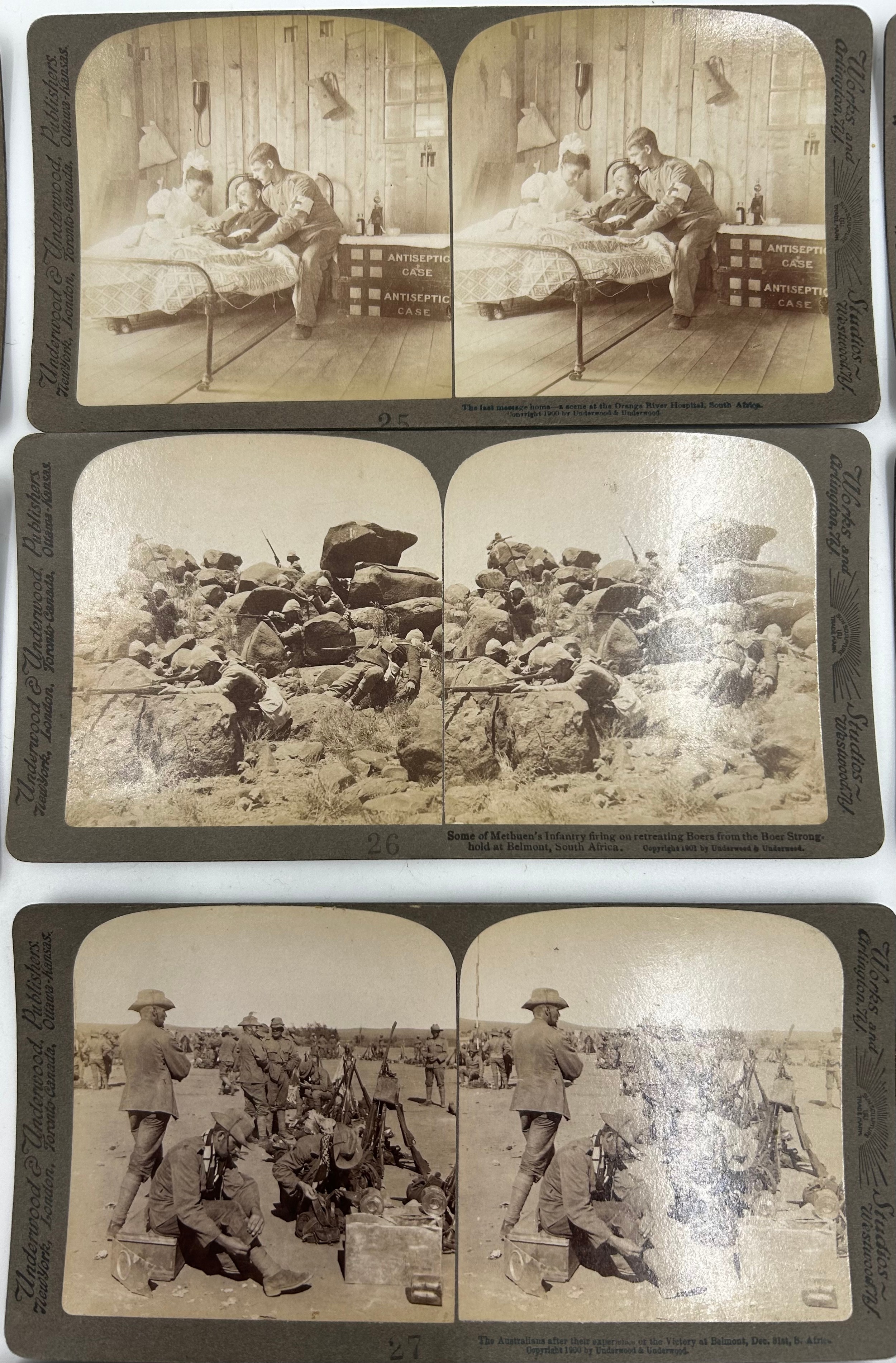 Boer War Interest. 'The South African War through the Stereoscope' Volume 1 in original fitted box - Image 7 of 13