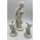 Parian ware ceramics to include Copeland ‘Young England’, after the original by G. Halse 40cm h