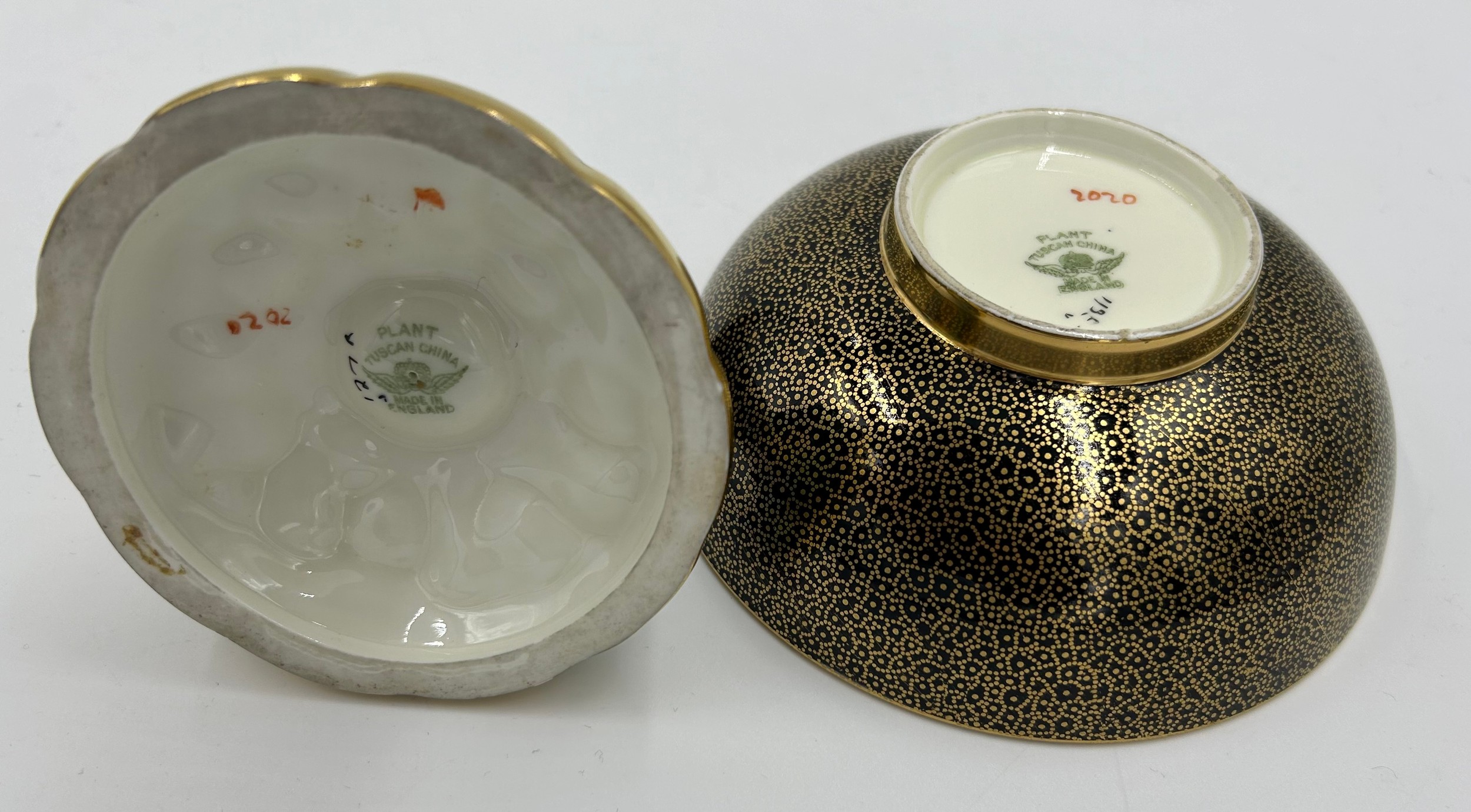 An assortment of ceramics: Tuscan china 'Plant' pattern candlestick and bowl, four Royal - Image 11 of 11