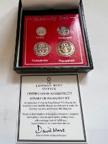 An Edward VIII 1936 silver Maundy money set with Certificate of Authenticity.