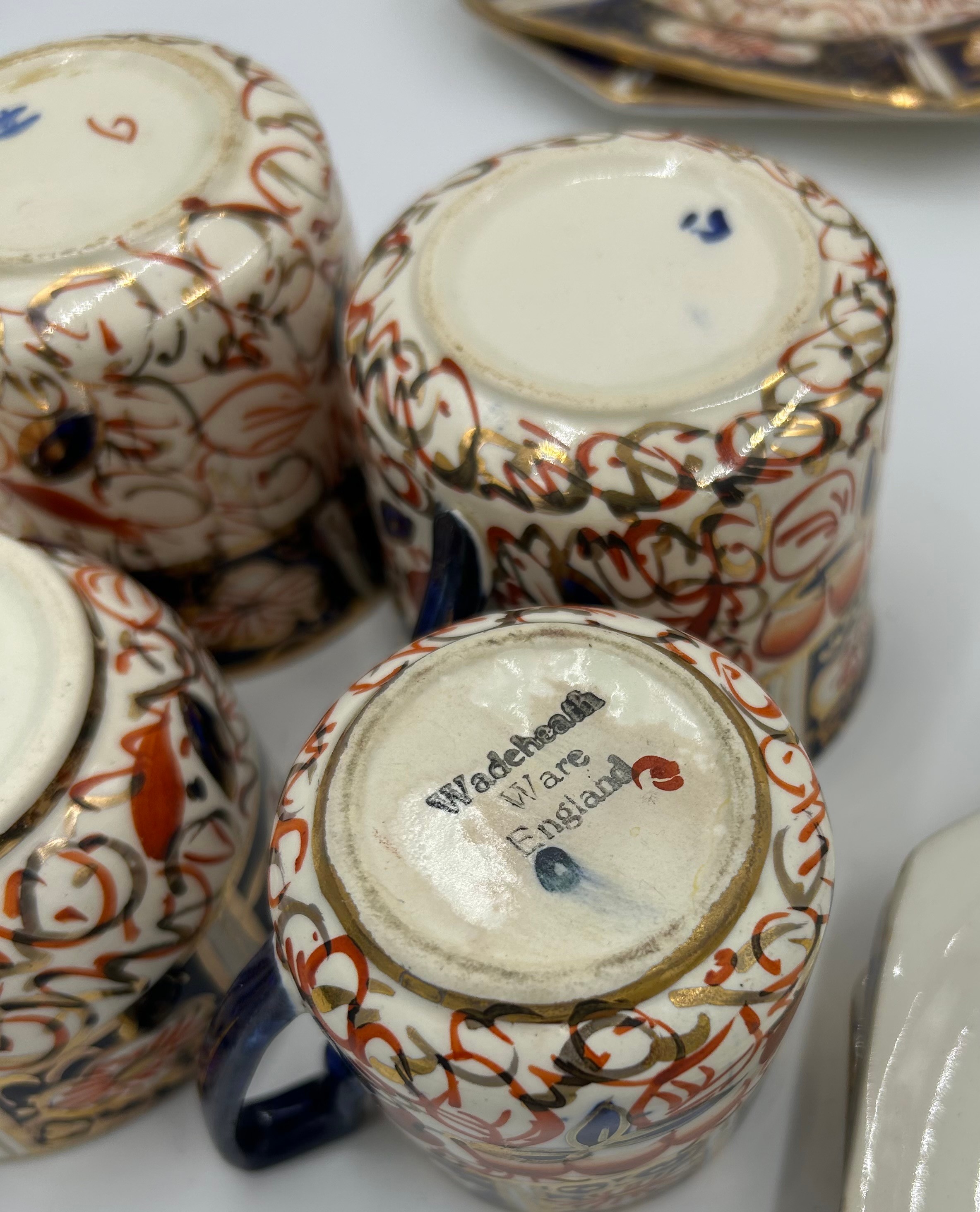Selection of Wade Heath/Arthur Wood Imari style cereamics consisting of twin style biscuit barrel; - Image 8 of 9