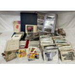 A large quantity of postcards (1500+) in 4 albums relating to Ships/Boats, Trains & Railway, seaside