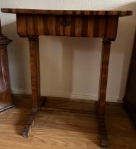 A 19thC/18thC Austrian side table with pull out drawer to front. 63cm w x 47cm d x 76cm h.