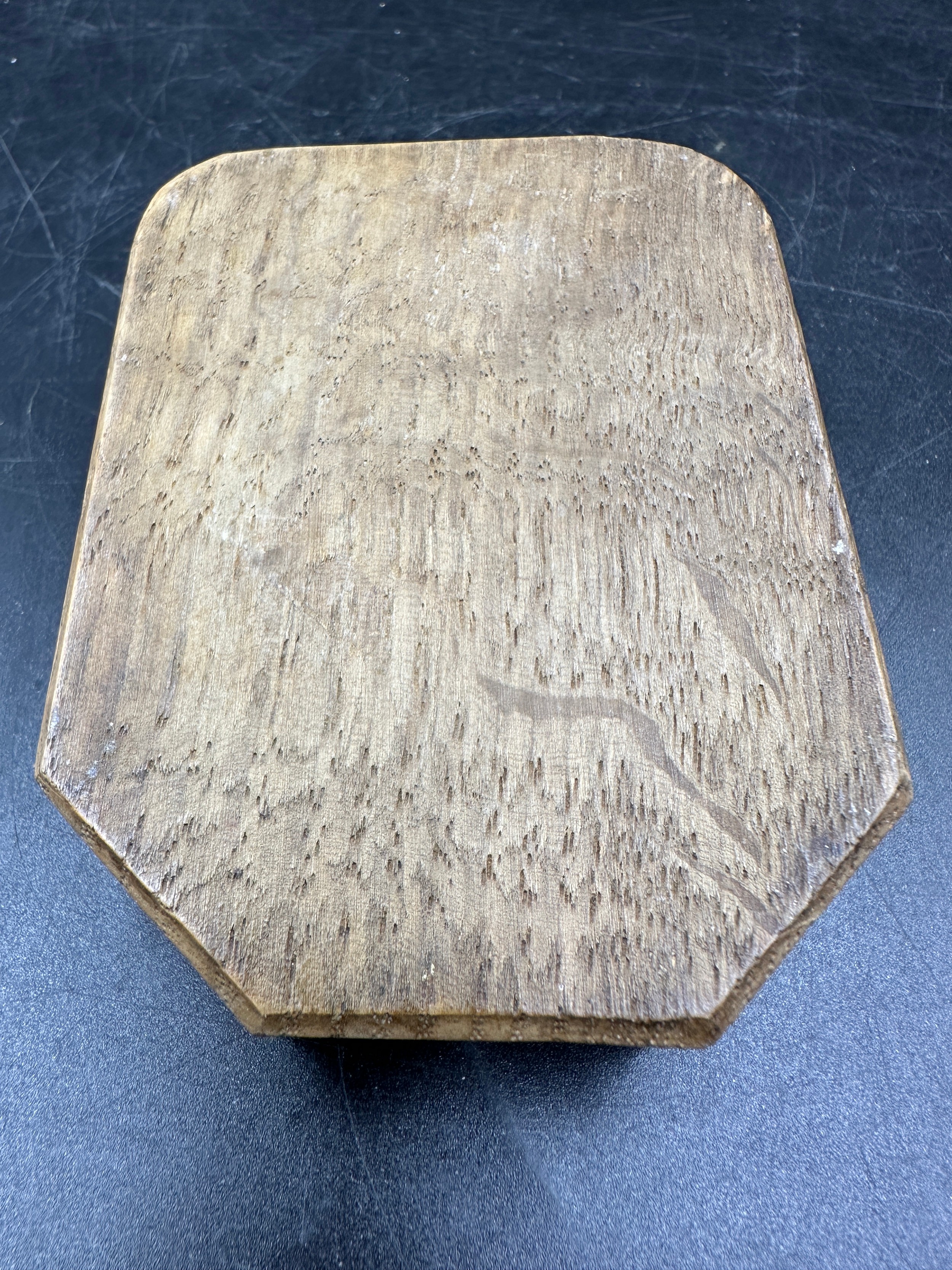 Robert Thompson 'Mouseman' Oak ashtray 10cm x 7.5cm. - Image 3 of 3