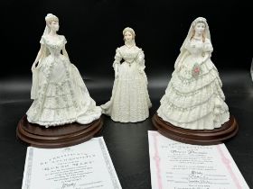 Coalport 'Royal Brides' to include Queen Mary 226/7500, Princess Alexandra (Queen) 2319/7500,