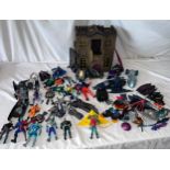 A large collection of mostly original Kenner Batman figures to include, Ertl diecast Batmobile