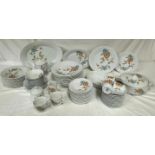 Noritake part dinner/tea service to include 2 oval meat dishes, largest approx. 40cm l, lidded