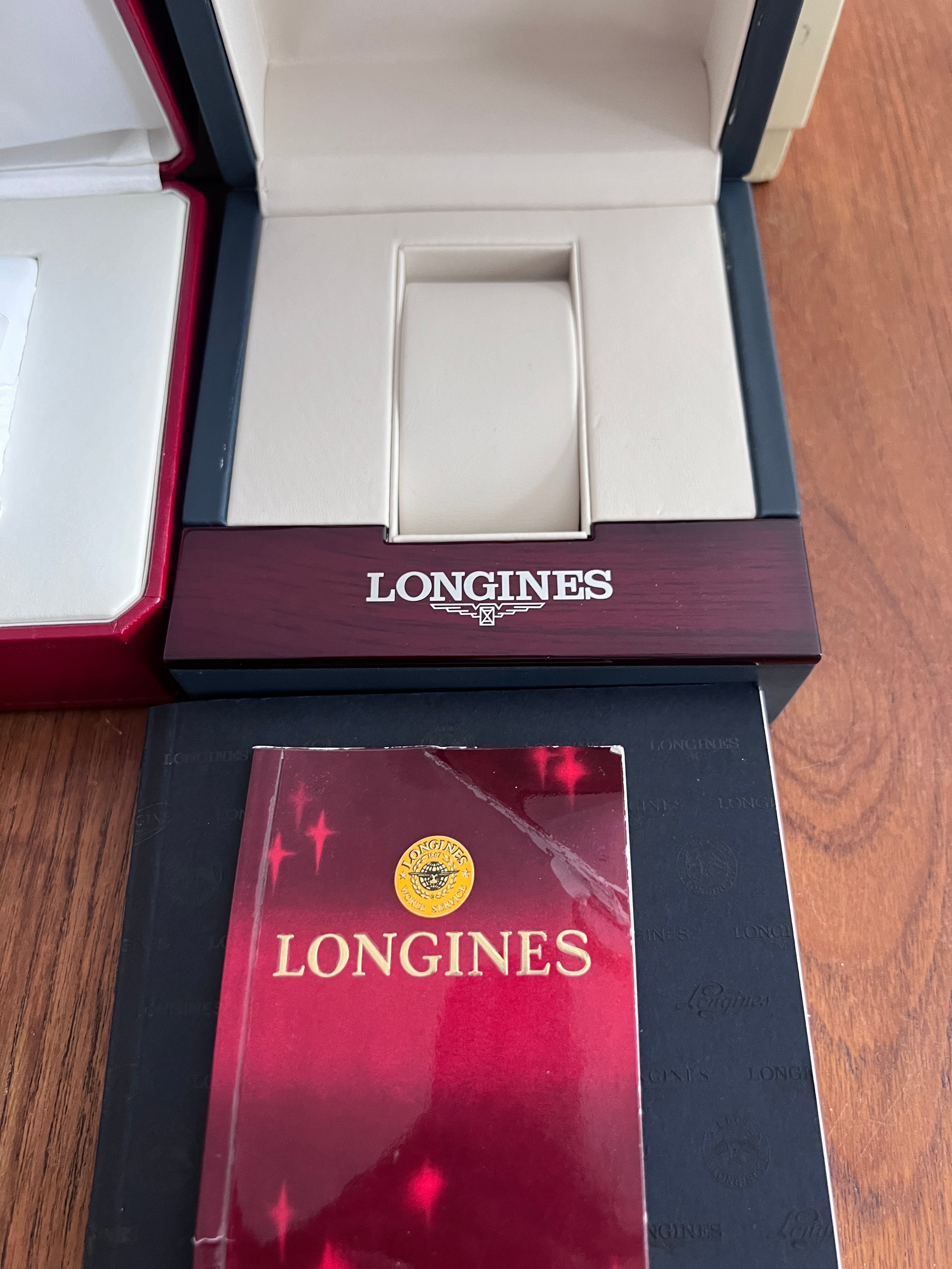 Two watch cases to include Cartier and Longines along with boxes and instructions. - Image 4 of 4