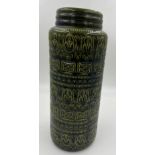 A large mid 20thC green German vase. 42cm h.