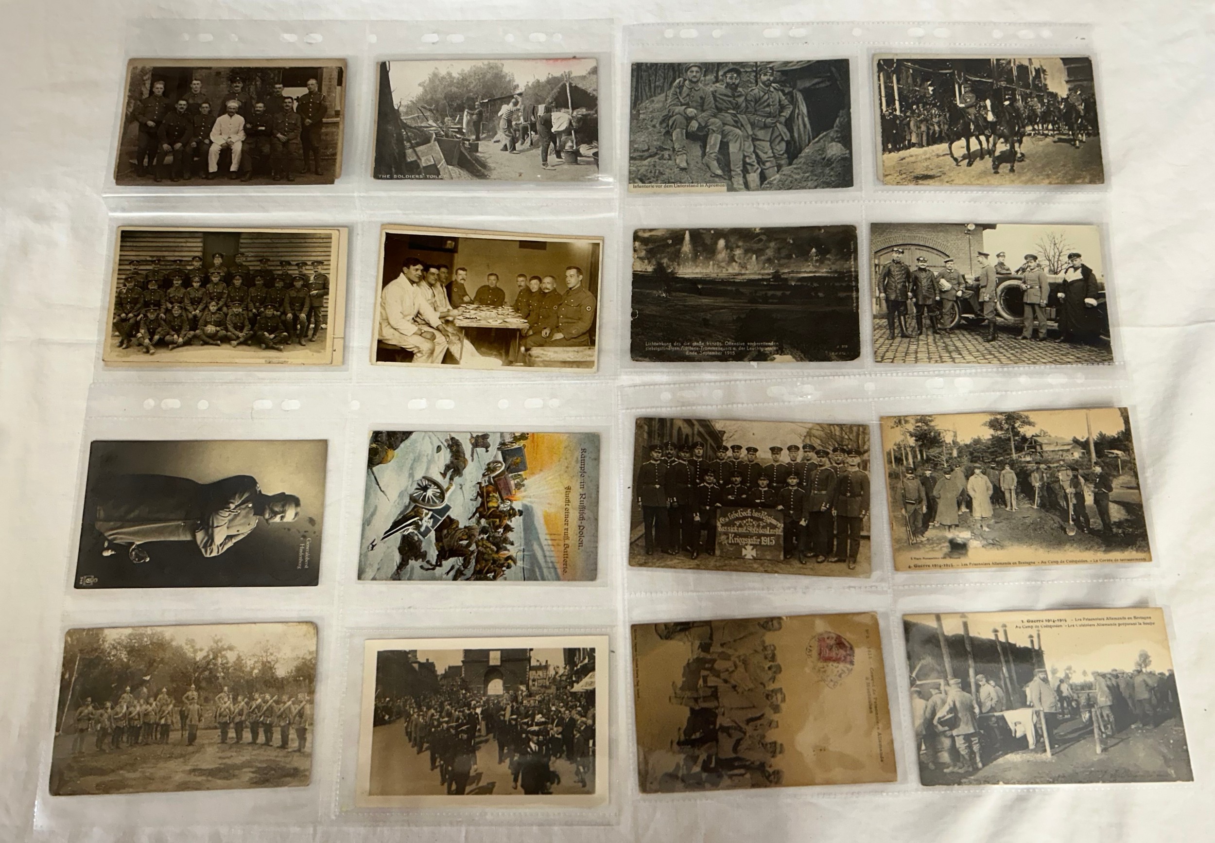 A Large collection of 300+ Military postcards mainly relating to WW1, depicting P.O.W camps, the - Bild 4 aus 7