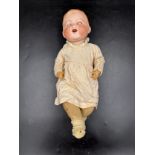 Vintage German doll marked Armand Marseille Germany with sleeping eyes and open mouth and bisque
