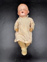 Vintage German doll marked Armand Marseille Germany with sleeping eyes and open mouth and bisque