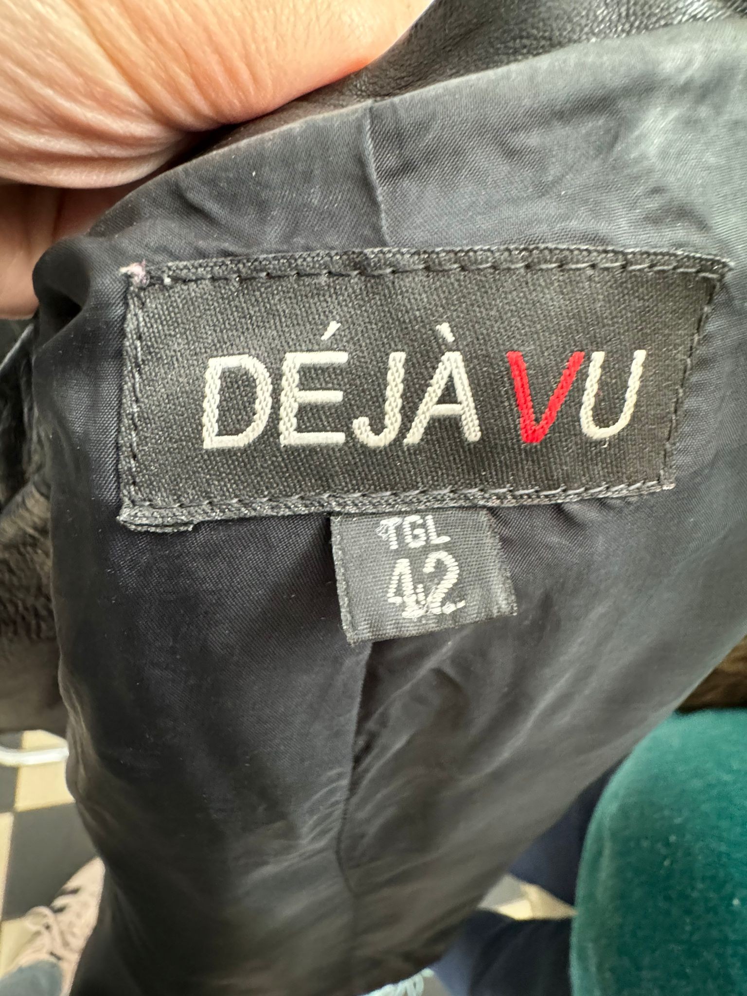 A real black leather jacket by Deja - Vu along with a genuine black leather Gucci Marmont bag. - Image 10 of 11