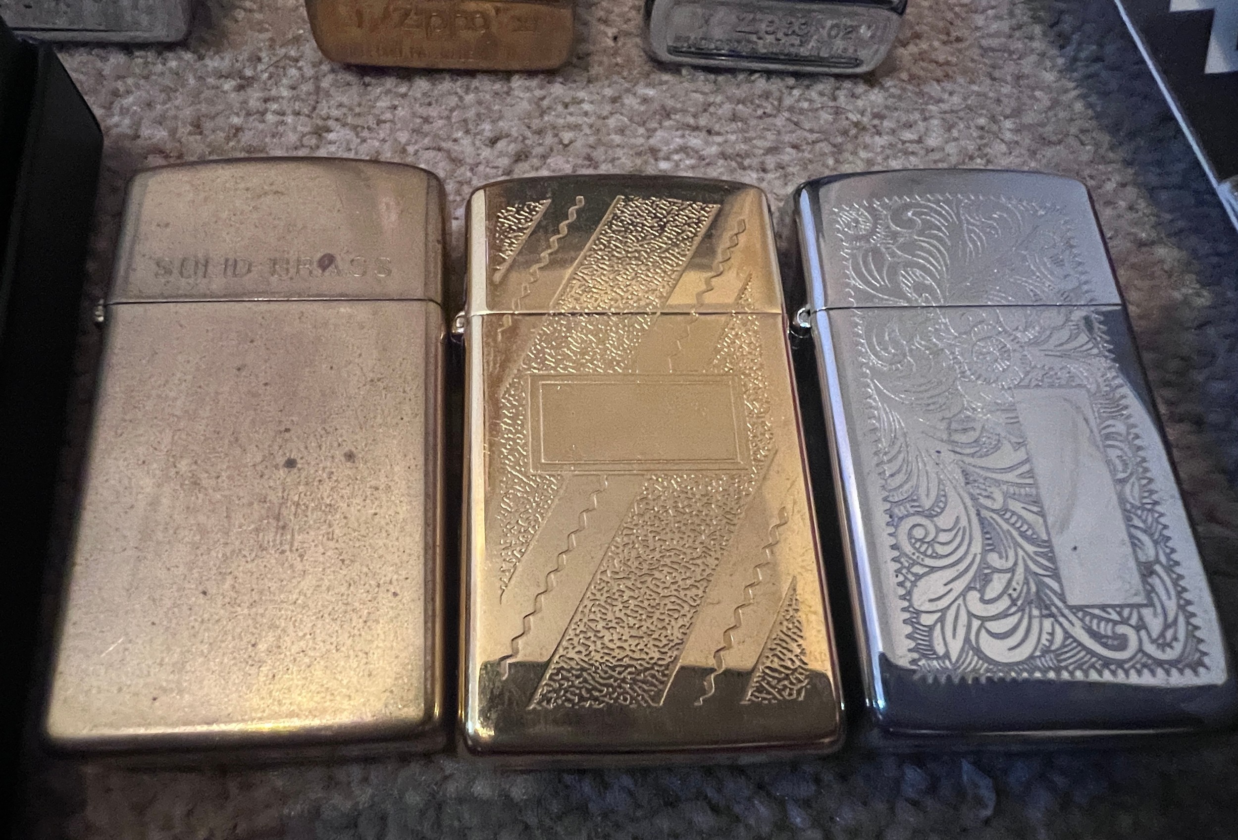 A large collection of mostly boxed Zippo lighters to include Harley Davidson, Bunny, older brass - Image 6 of 10