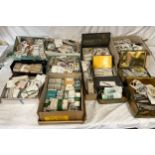 A large quantity of cards, majority loose cigarette cards, some in vintage tins, Senior Service,