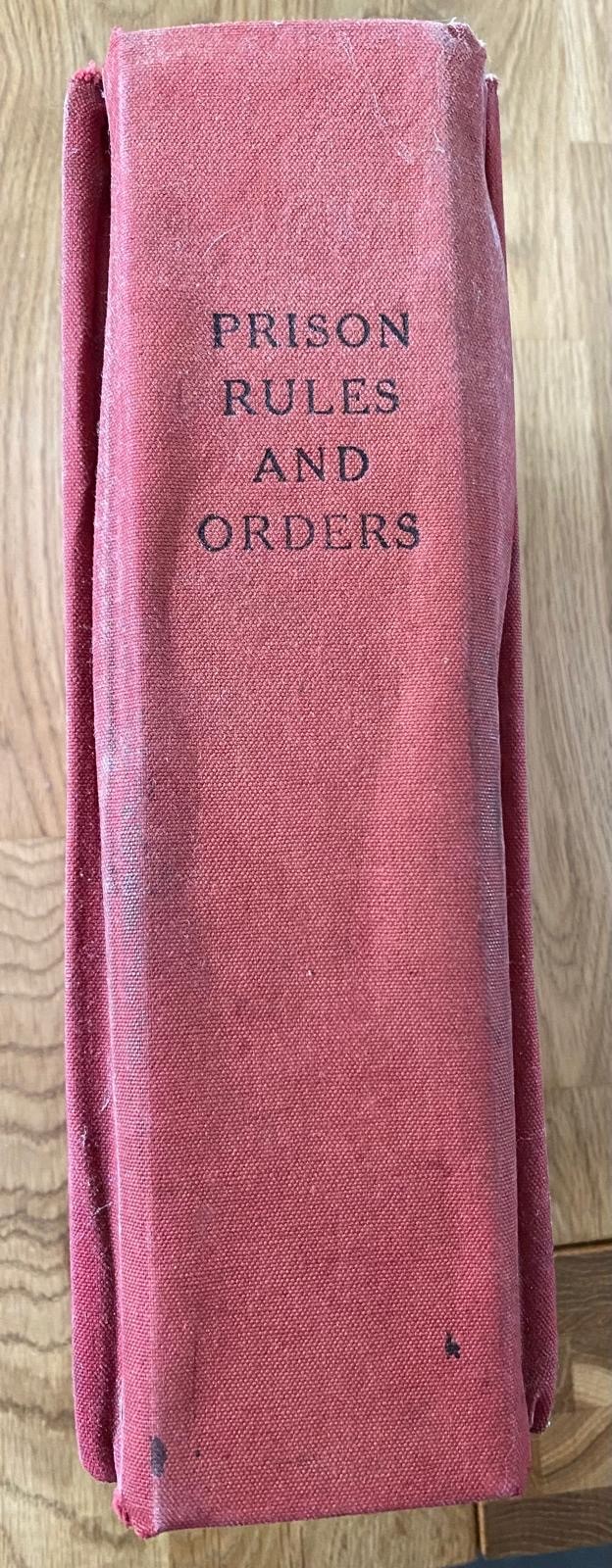 A 1933 Prison Rule book showing a fascinating insight into the early prison system covering such